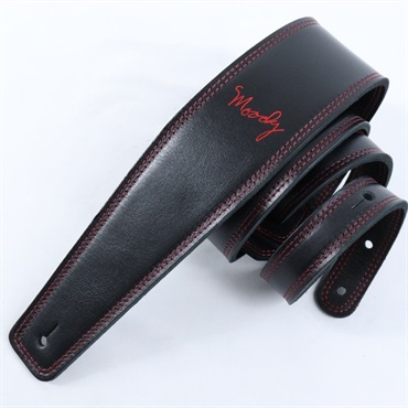 Leather-Leather 2.5 Long [Black-Black w/Red Stitch]