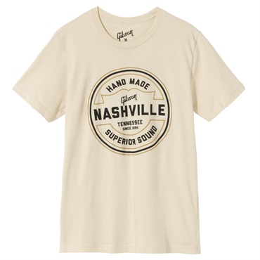 Gibson 【クリスマスセール】 Handmade in Nashville Tee (Cream)， Large [GA-TEE-HAND-CRM-LG]