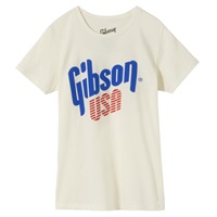 Gibson USA Women's Tee (Vintage White)， Large [GA-TEEWM-USA-WHT-LG]