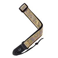 ジャカードウクレレストラップ 15UKE04(ペイズリー、黄色/紫) ダダリオ