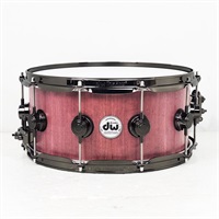 DRU26514SSN101[Collector's Pure Purpleheart Snare Drum VLT Shell 14×6.5 - Natural Satin Oil w/Black Nickel Hardware]