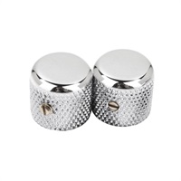 Pure Vintage '52 Telecaster Knurled Knobs， (2)， Chrome [0094040049]