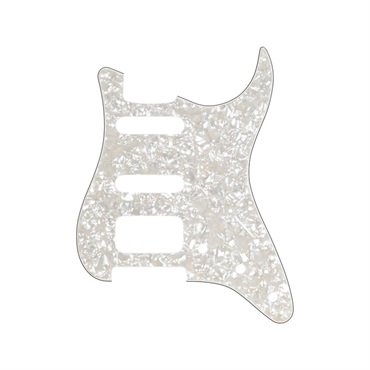 Fender USA Pickguard， Stratocaster H/S/S， 11-Hole Mount， Aged White Moto， 4-Ply [0991338000]