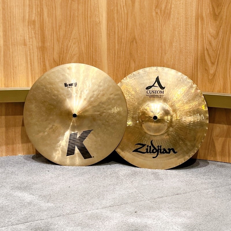 Zildjian USED 中古 K Zildjian Hihat Top 13 & A Custom Mastersound 