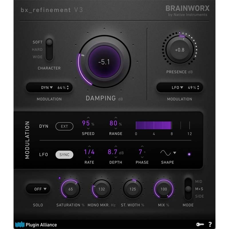 Plugin Alliance Brainworx bx_refinement V3 (プラグインアライアンス)(ブレインワークス)(ビーエックス_リファインメント V3)(オンライン納品)(2時間以内に納品)