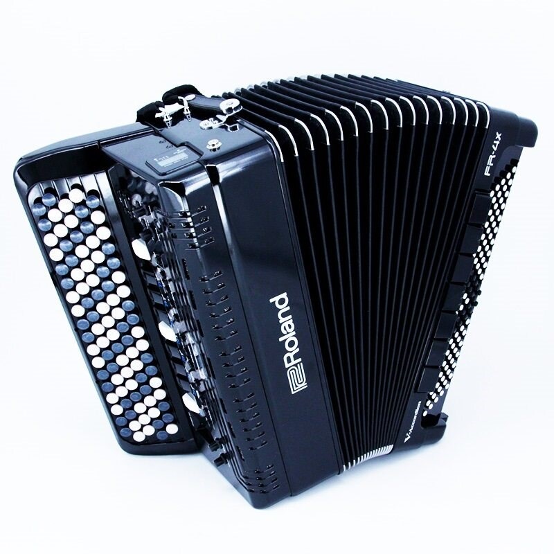 Roland USED 中古 【夏のボーナスセール】 FR-4Xb BK (BAG-FR3 純正キャリングケース付）ローランド Vアコーディオン ボタン式 ブラック クロマチック ※代引き不可