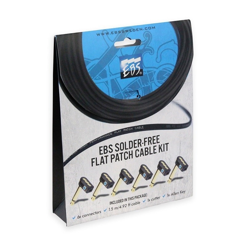EBS 【創業50周年大決算SALE】 SFC-K6J [Solder-Free Flat Patch Cable Kit] (ケーブル1.5m / L型プラグ 6個セット)