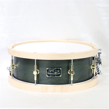 MO-1455WH [MO Snare Drum 14''×5.5'' w/WoodHoop - Black Olive Oil]