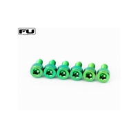 【旧価格特価】Titanium Saddle Mounting Screw Set (6) - GREEN