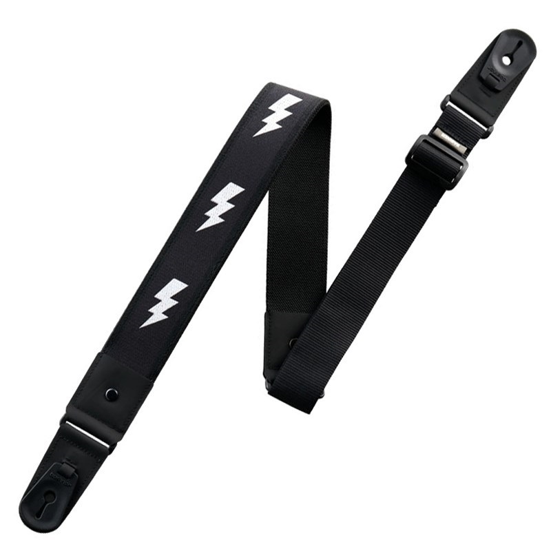 basiner DURA GUITAR STRAP VG HARDCORE SERIES WHITE FLASH