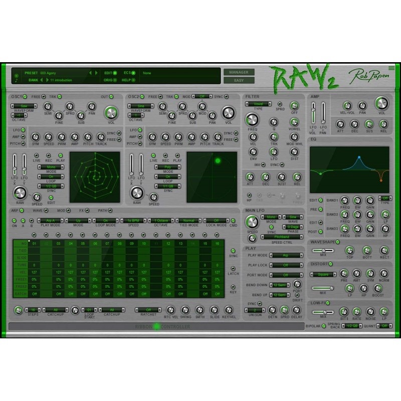 Rob Papen RAW 2 (ロブパペン)(ソフトシンセ)(代引不可)(オンライン納品)