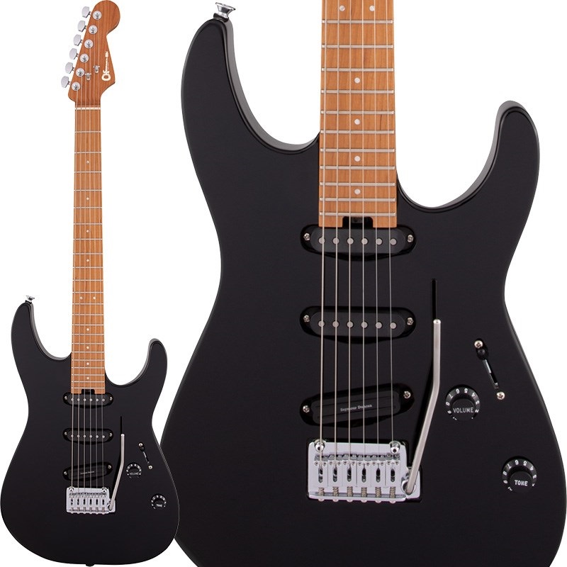Charvel Pro-Mod Series DK22 SSS 2PT CM (Gloss Black/Caramelized Maple)