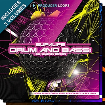 PRODUCER LOOPS SUPALIFE DRUM&BASS BUNDLE HARD& DARK& HIGH ENERGY(オンライン納品)(2時間以内に納品)