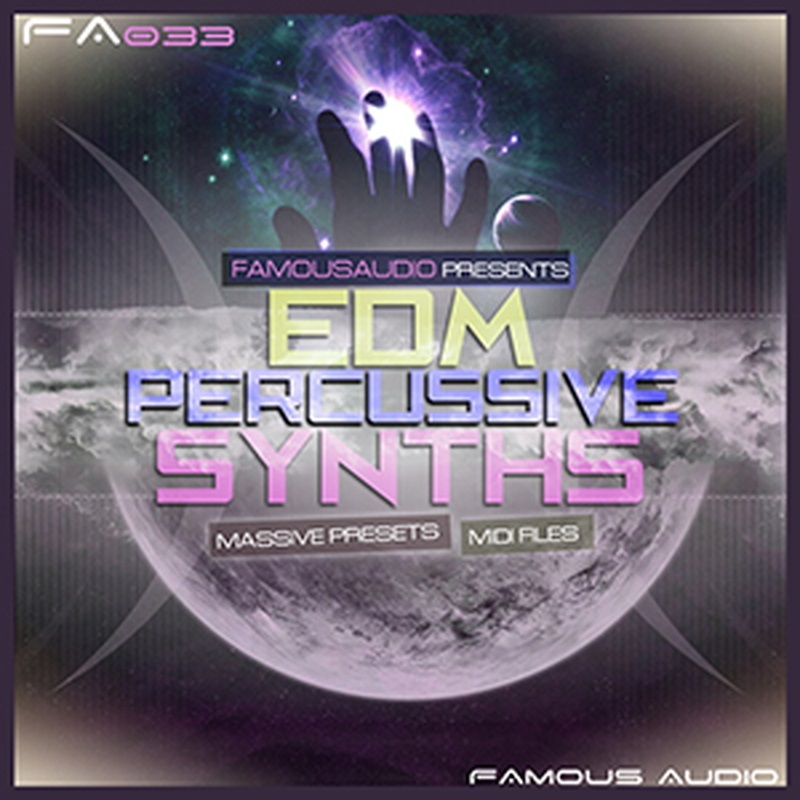 FAMOUS AUDIO EDM PERCUSSIVE SYNTHS MASSIVE PRESETS(オンライン納品)(2時間以内に納品)