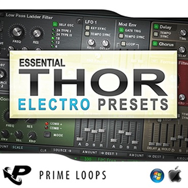 PRIME LOOPS ESSENTIAL ELECTRO PRESETS FOR THOR(オンライン納品)(2時間以内に納品)