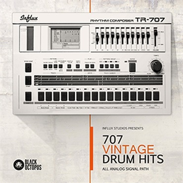 BLACK OCTOPUS TR-707 VINTAGE DRUM HITS BY INFLUX STUDIOS(オンライン納品)(2時間以内に納品)