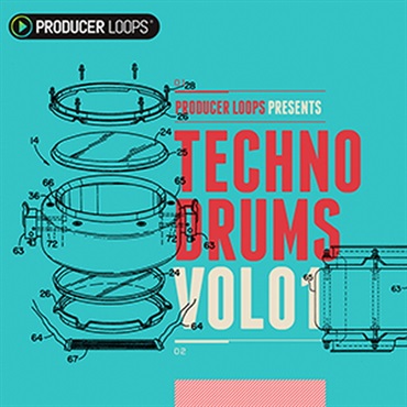 PRODUCER LOOPS TECHNO DRUMS VOL 1(オンライン納品)(2時間以内に納品)