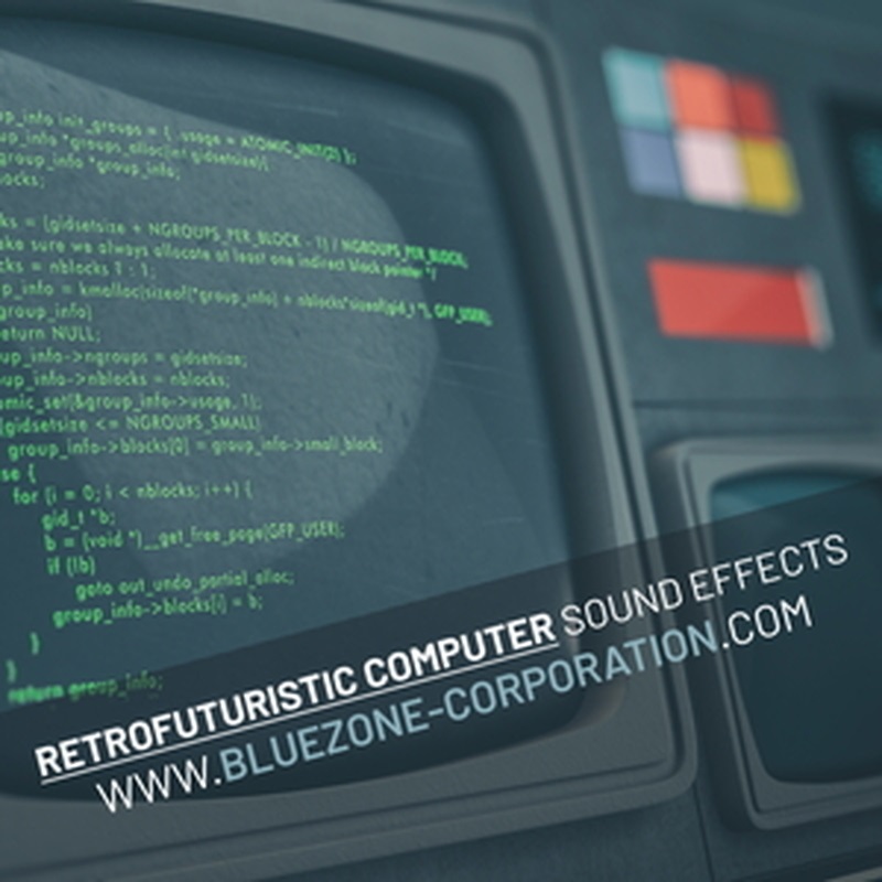BLUEZONE 【ブルーゾーンSF系効果音サンプルパックが50%OFF！】RETROFUTURISTIC COMPUTER SOUND EFFECTS(オンライン納品)(2時間以内に納品)