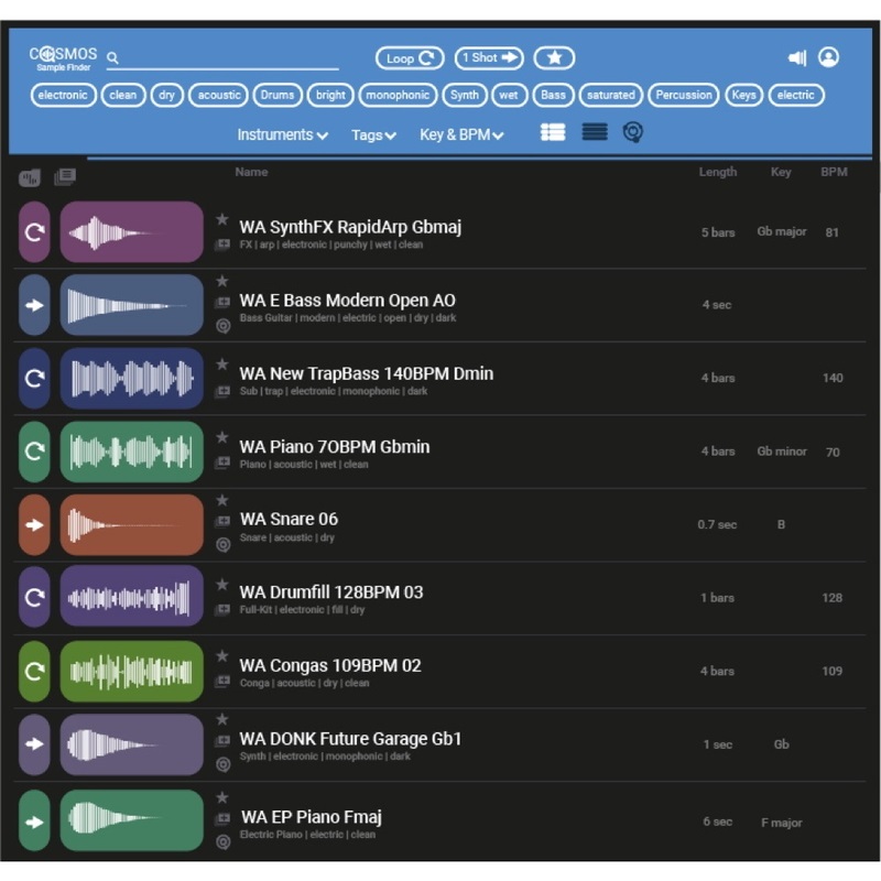 WAVES COSMOS Sample Finder(オンライン納品)(2時間以内に納品)