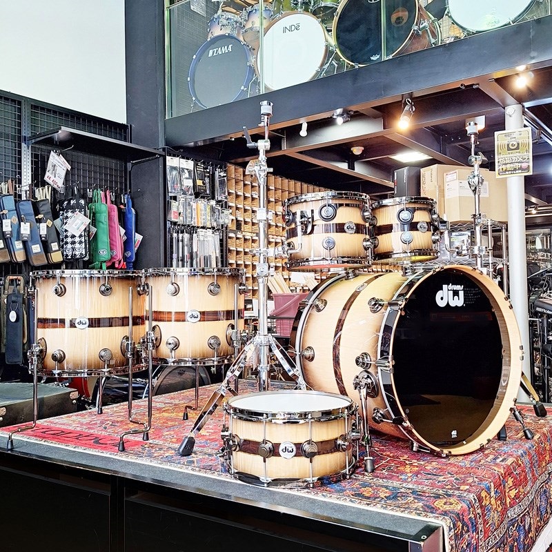 Collector's Pure Maple ''333'' Shell 6pc Drum Kit [BD22，FT16&14，TT12&10，SD14/Quick Candy Black Burst over Italian Sycamore Exotic Veneer - Ziricote Inlay w/ Gold Leaf Pinstripes]【イケベ楽器店創業50周年企画モデル！】の商品画像