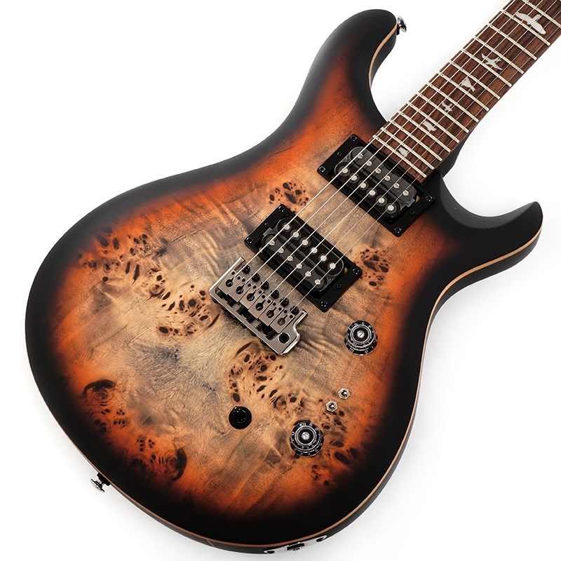 P.R.S. SE Custom 24-08 Poplar Burl Limited Edition (Charcoal Cherry Midnight Burst)