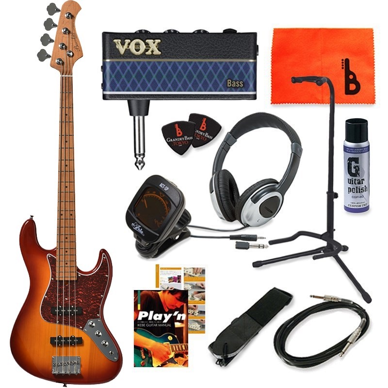 Bacchus 【入荷待ち、ご予約受付中】 WJB-1DX RSM/M (CS) 【ベース初心者入門セット】