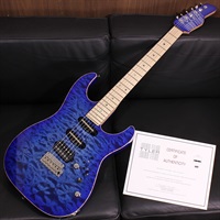 Studio Elite HD Quilt Maple Top Transparent Blue Burst Matching Color Head Stock SN. 25134
