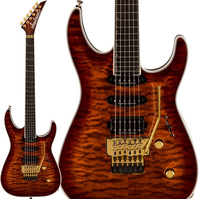 Jackson Pro Plus Series Soloist SLA3Q (Amber Tiger Eye/Ebony)