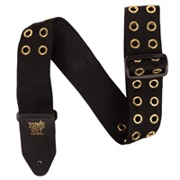 Premium Guitar Strap #5398 Hole Lotta Metal Gold