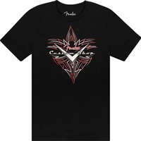 FENDER(R) CUSTOM SHOP PINSTRIPE T-SHIRT BLACK (M size)(#9191359406)