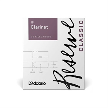 D'Addario Woodwinds (RICO) 【旧パッケージ】《硬さ：2.5》B♭クラリネット用リード ダダリオ・ウッドウインズ レゼルヴ(Reserve) クラシック【創業50周年大決算SALE】