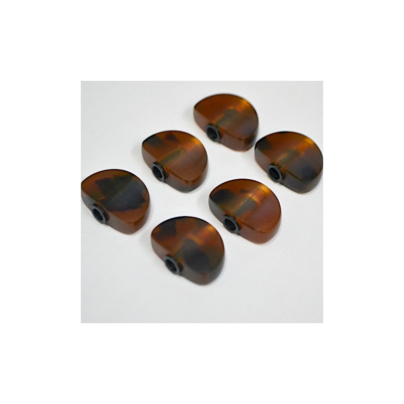 Birdland 【値下げ！！】【創業50周年大決算SALE】ペグボタン ハーフムーン Faux Tortoise (人工べっ甲)＜GOTOH用＞