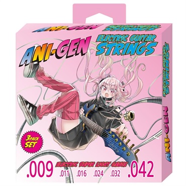 【別倉庫からの配送】 Kikutani ANI-GEN エレキギター用3SETパック弦(10-46)[ANI-SE10 シングルカード