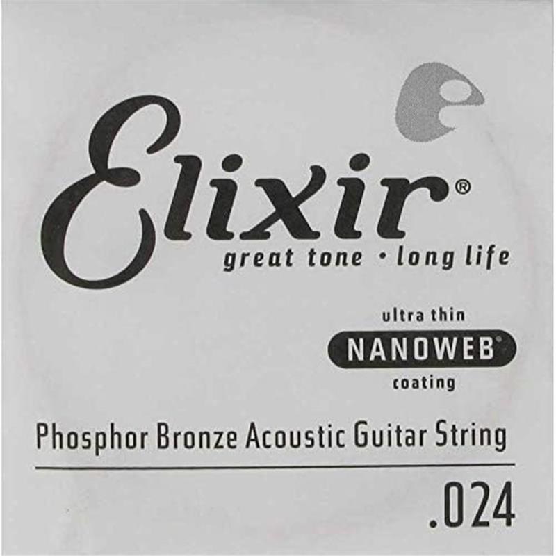 ELIXIR NANOWEB フォスファーブロンズ .024 #14124 [バラ弦 ]