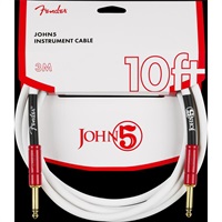 John 5 Instrument Cable  White and Red  10