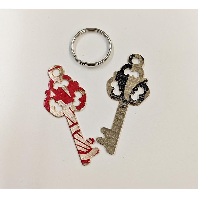 ECO MUSIC シンバルキー 2個セット 【割れシンバルを使用したアクセサリー】