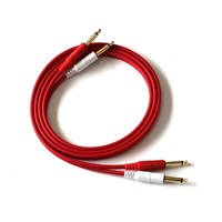 【創業50周年大決算SALE】COLOR TWIN CABLE 2PP-1.8M (PHONE-PHONE 1ペア) 1.8ｍ (RED)