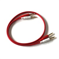 【創業50周年大決算SALE】COLOR TWIN CABLE 2PP-1.0M (PHONE-PHONE 1ペア) 1.0ｍ (RED)