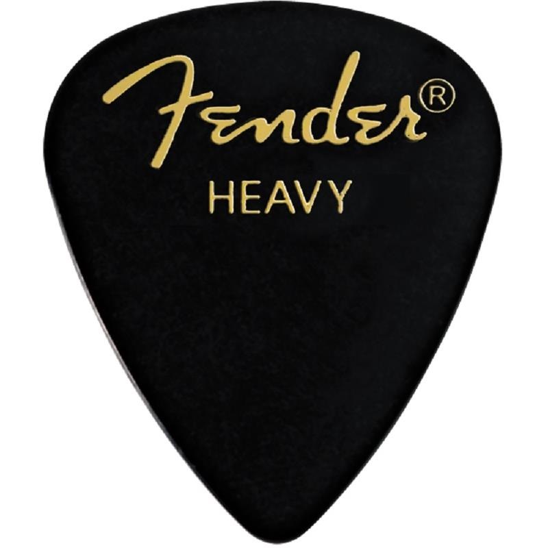 Fender USA Classic Celluloid 351 Shape Pick【Black/Heavy】