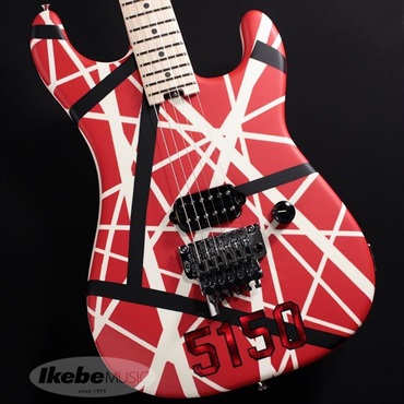 EVH Striped Series 5150 (Red with Black and White Stripes