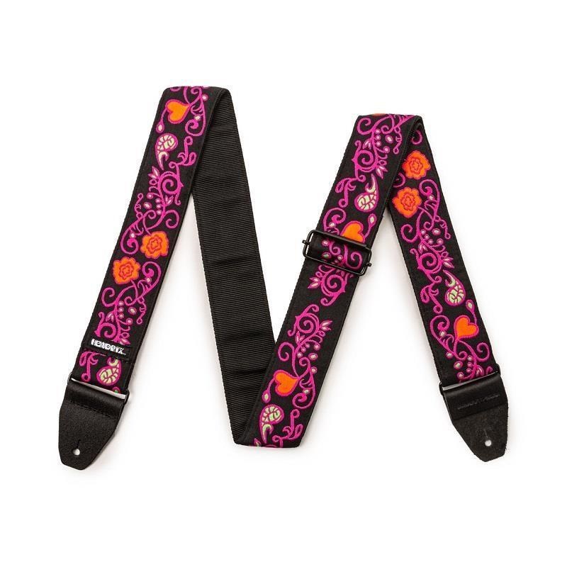 Dunlop (Jim Dunlop) JH22 JIMI HENDRIX BLACKLIGHT MONTEREY PINK STRAP