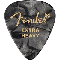 Premium Celluloid Picks， 351 Shape -12 Pack【Extra Heavy/Black Moto】(#1980351643)