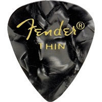 Premium Celluloid Picks， 351 Shape -12 Pack【Thin/Black Moto】(#1980351743)
