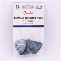 Premium Celluloid Picks， 351 Shape -12 Pack【Extra Heavy/Ocean Turquoise】(#1980351608)