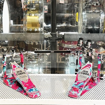 TAMA 【創業50周年大決算SALE】【TAMA 50th LIMITED】 HP900RWMCS [IRON COBRA Marble Edition Rolling Glide Twin Pedal／Coral Swirl] 【限定品】【店頭展示特価品】 【店頭展示特価品】