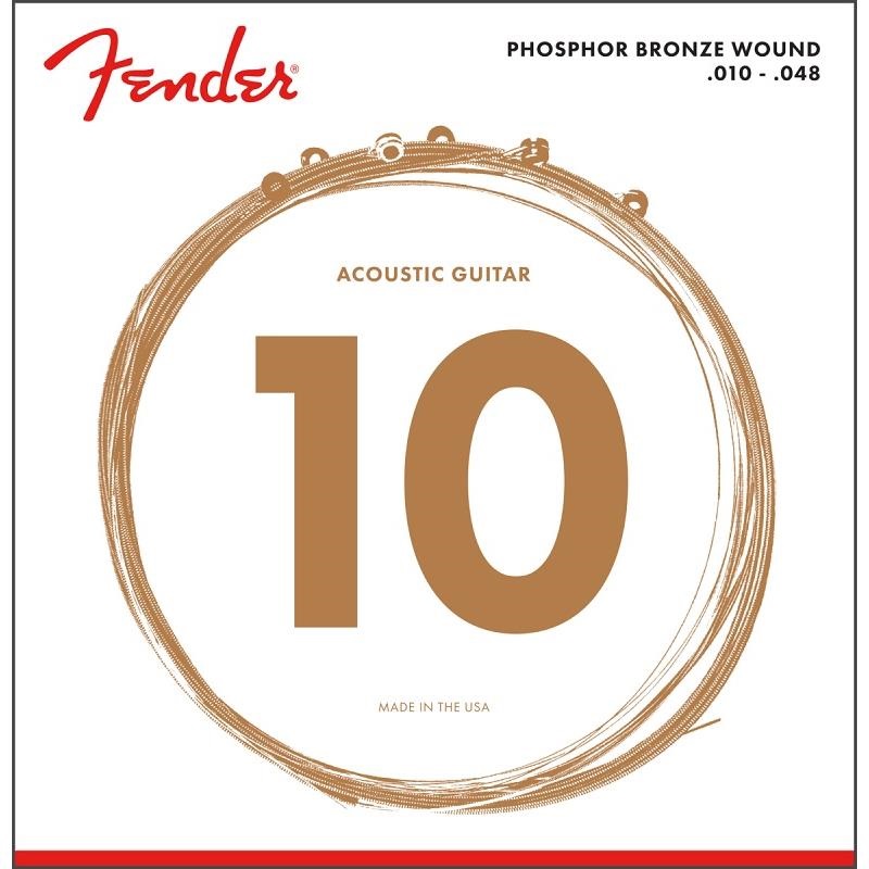 Fender USA PHOSPHOR BRONZE ACOUSTIC GUITAR STRINGS BALL END 60XL 10-48 (0730060402)