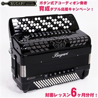 (ボタンアコキャンペーン対象・対面レッスン6ヶ月分付) 440CH BK  H.M.M.L BUGARI 大型 クロマチックアコーディオン