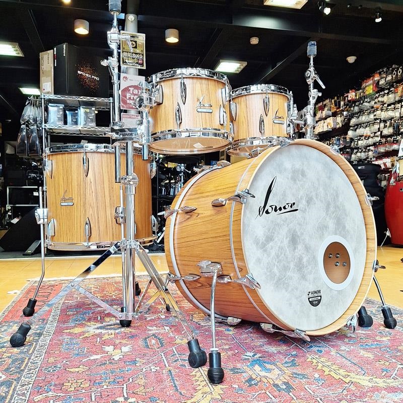 SONOR USED 中古 Vintage Series 4pc Drum Kit -Teak Semi Gloss- [BD22，TT10，TT12，FT16]【ProtectionRacketケース付属】