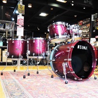 USED 中古 Starclassic Walnut/Birch 5pc Drum Kit - Molten Dark Raspberry Fade[打面側バスドラムフープ交換あり]