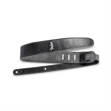 2.5 Black Leather Guitar Strap - Black， Suede Back テイラー